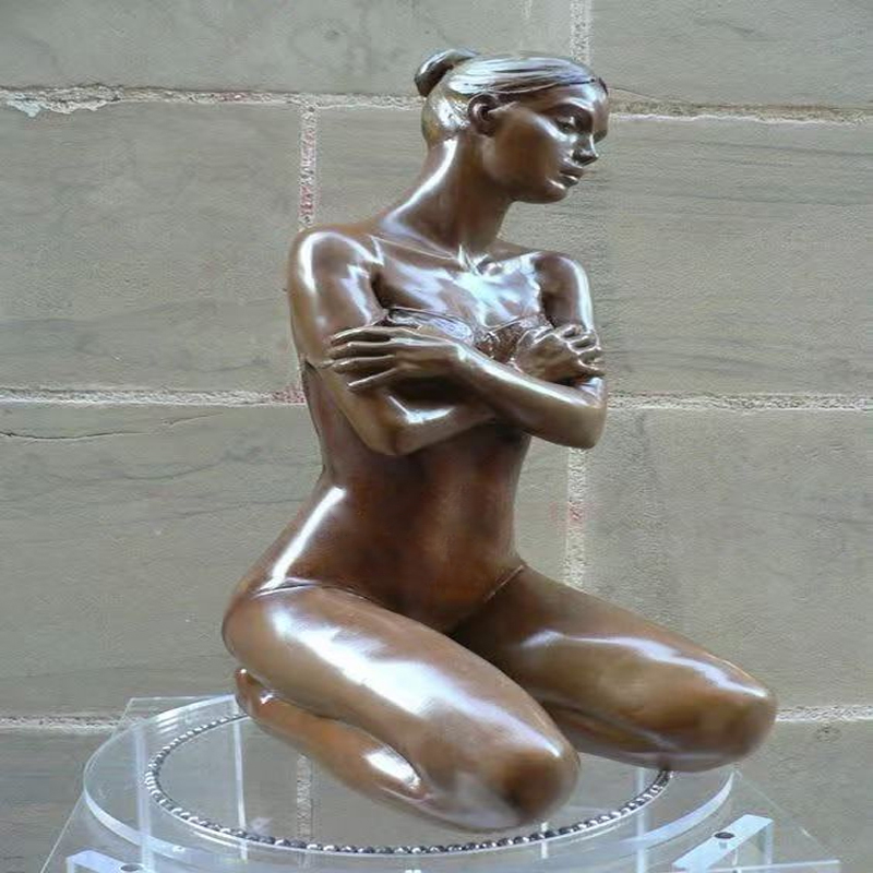 Escultura de bronce de mujer desnuda – Decoración de jardín