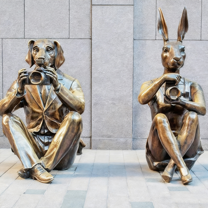 “Fotógrafo de animales” Escultura temática