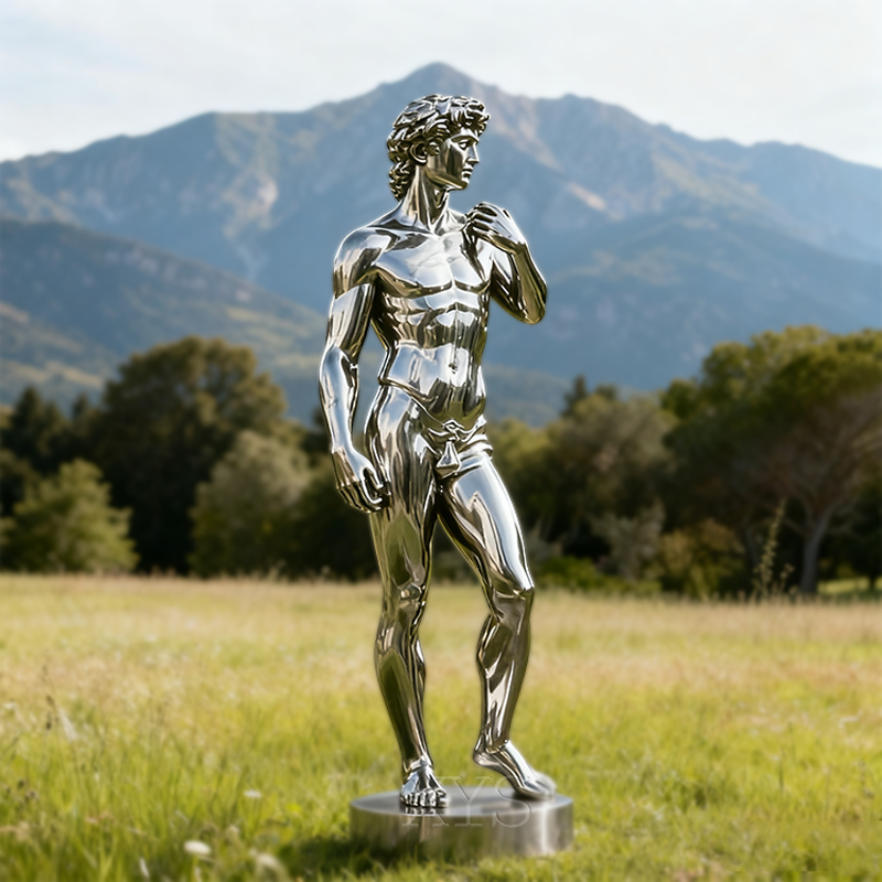 Escultura de figura clásica del espejo del alma de David