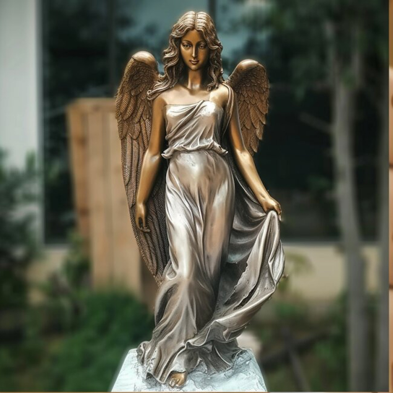 Ángel de la Guarda de Bronce / Escultura de Diosa Europea