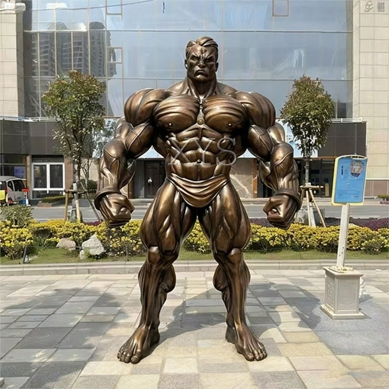 Escultura de bronce culturista Mr. Muscle