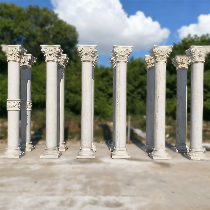 Columna romana tallada en piedra europea