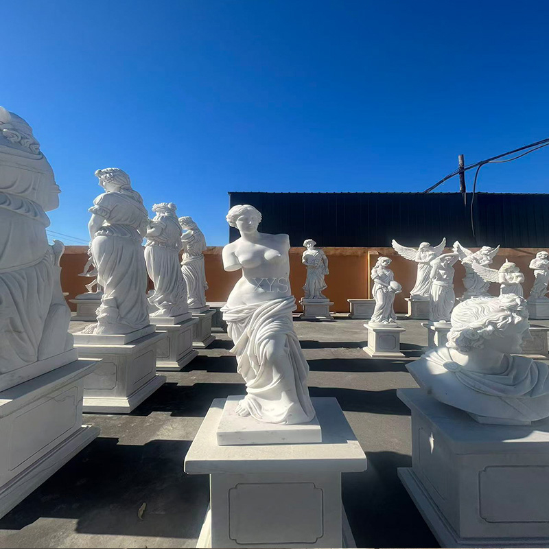 Escultura de figura de mármol blanco europeo