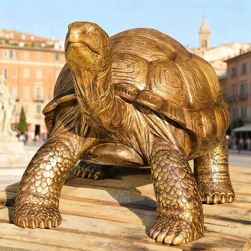 Escultura de bronce realista de tortuga (tortuga de longevidad)