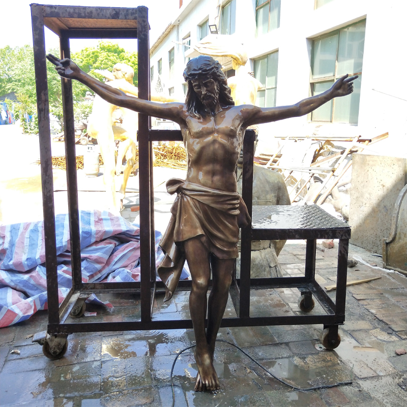 Escultura Religiosa Jesucristo (Resurrección/Ascensión) de Bronce