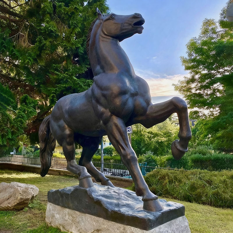 Escultura de Caballo de Bronce (Estilo Neoclásico Europeo)