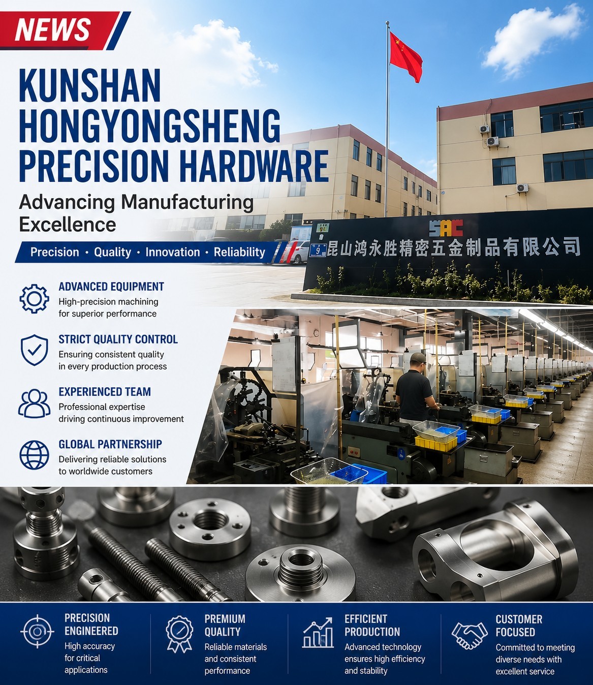 ¿Cómo está ampliando Kunshan Hongyongsheng Precision Hardware su capacidad de fabricación?