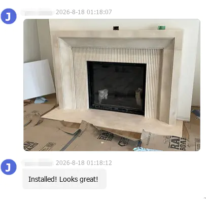 ¿Cómo se ve un marco de chimenea de mármol personalizado desde el diseño hasta la instalación?