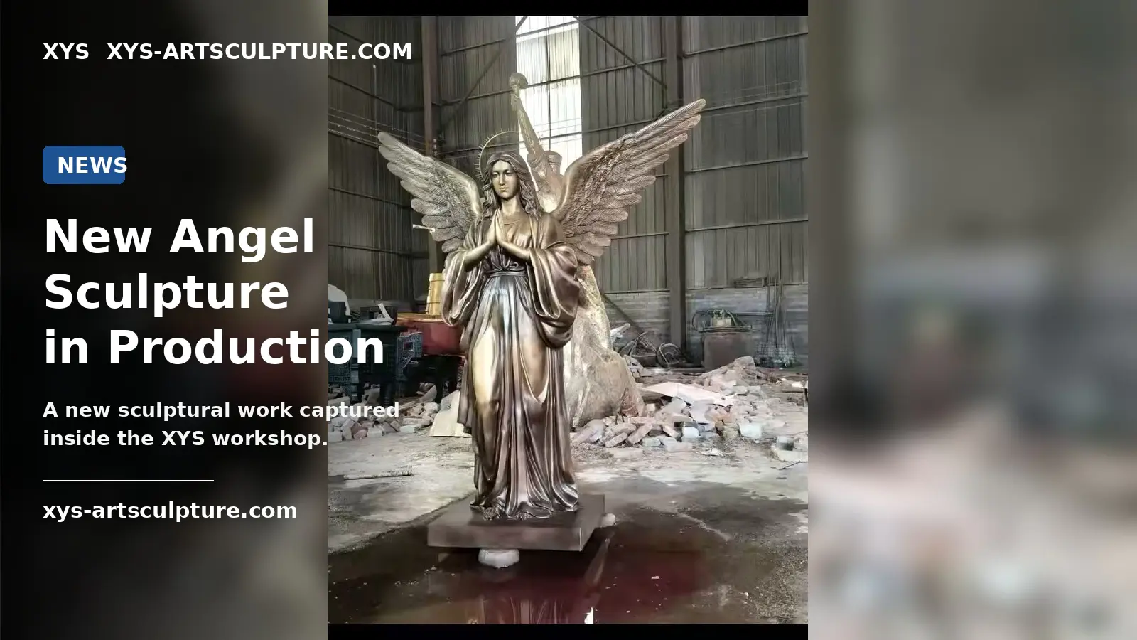 Cómo una escultura de ángel de bronce fundido logra su acabado antiguo y detalles finos