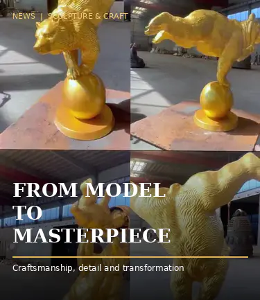 ¿Cómo se hace una escultura de bronce de un oso de circo para un salón de té de Nueva York?